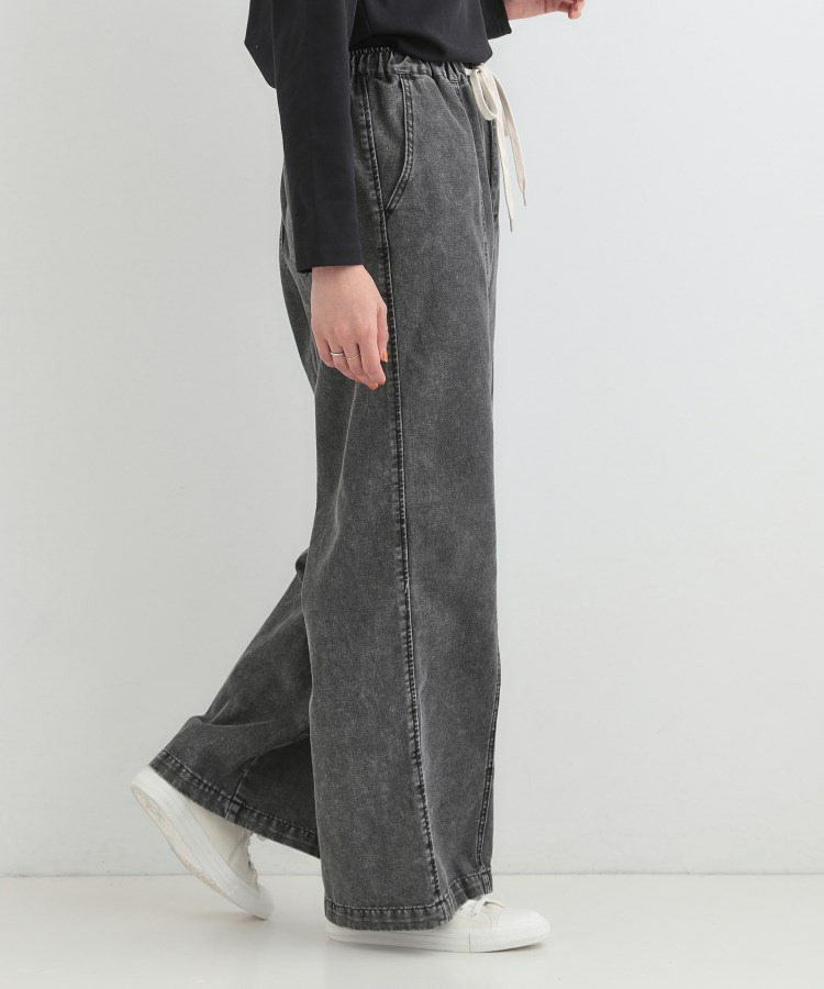 【S-LL】抜け感あるスタイルに ケミカルデニム イージーワイドパンツ3