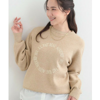 【S-LL/洗濯機可】もちもちタッチが心地よい スウェットライクロゴニット