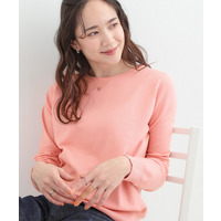 【洗濯機可/S-LL/セットアップ可】シンプルきれい見え クルーネックニット