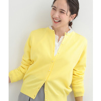 【洗濯機可/S-LL/セットアップ可】シンプルきれい見え クルーネックカーディガン