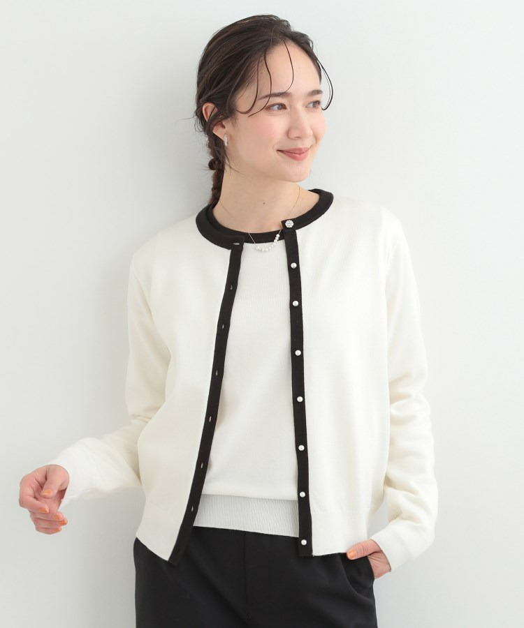 【洗濯機可/S-LL/セットアップ可】シンプルきれい見え クルーネックカーディガン10