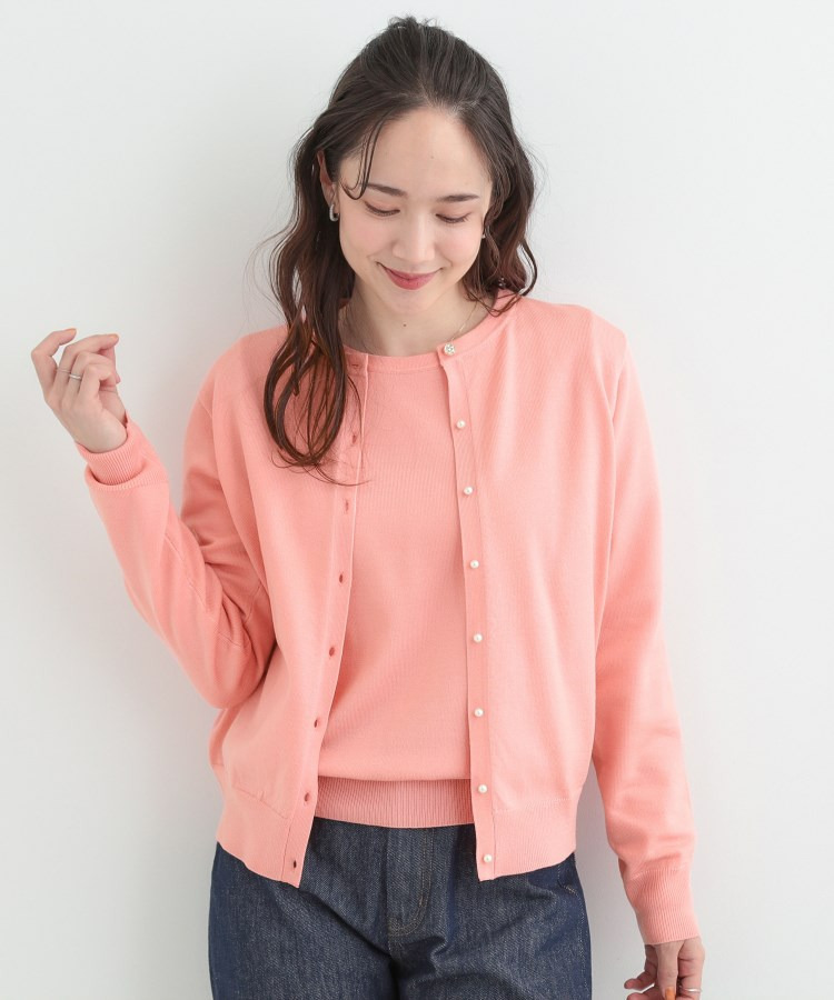 【洗濯機可/S-LL/セットアップ可】シンプルきれい見え クルーネックカーディガン6