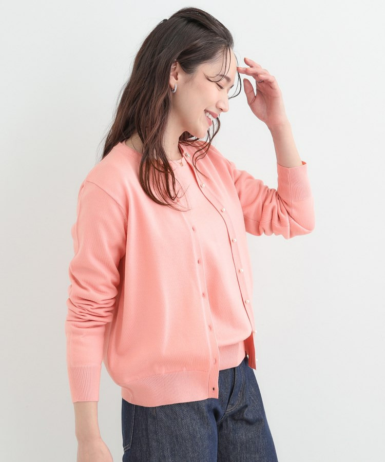 【洗濯機可/S-LL/セットアップ可】シンプルきれい見え クルーネックカーディガン7