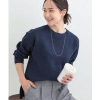 【S-LL/洗濯機可/体型カバー】コットン混で肌当たりがよい スウェットライクニット