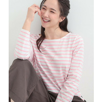 【S-LL/洗濯機可】着こなしいろいろ 首元すっきりボートネック ボーダーロンT