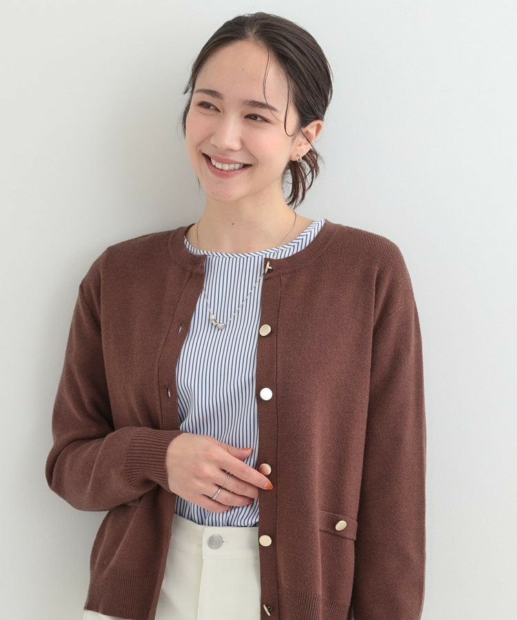 【2点セット/S-LL/洗濯機可】軽くてきれい見え ニットベスト+ブラウス12