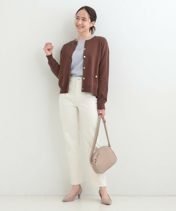 【2点セット/S-LL/洗濯機可】軽くてきれい見え ニットベスト+ブラウス14