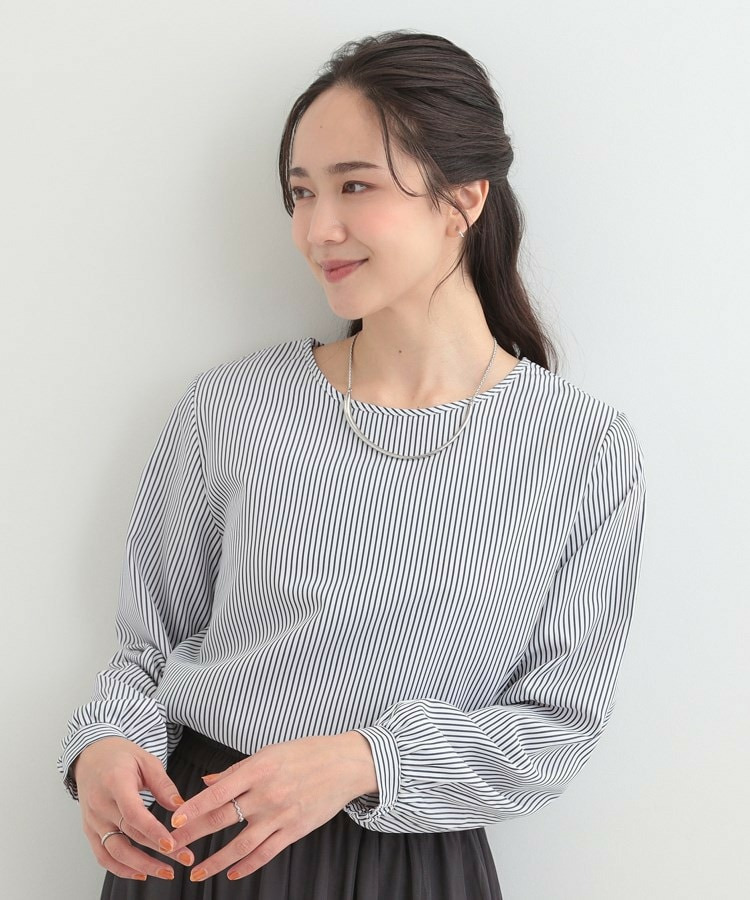 【2点セット/S-LL/洗濯機可】軽くてきれい見え ニットベスト+ブラウス20