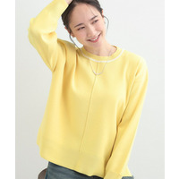 【洗濯機可/S-LL】体型カバーが叶う スポンディッシュ パイピングニット