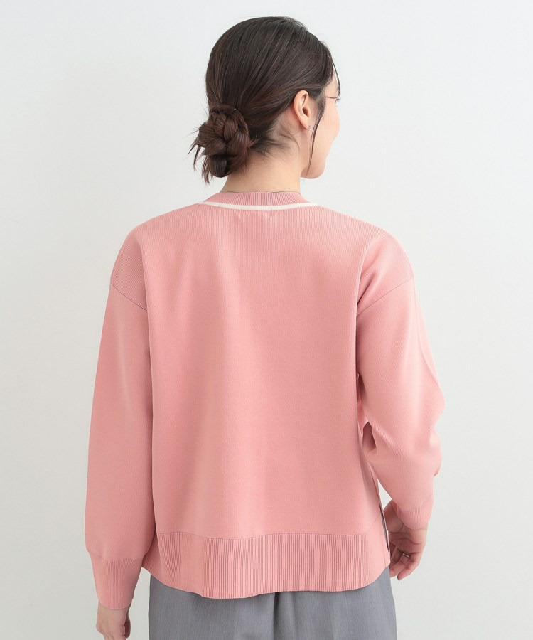 【洗濯機可/S-LL】体型カバーが叶う スポンディッシュ パイピングニット11