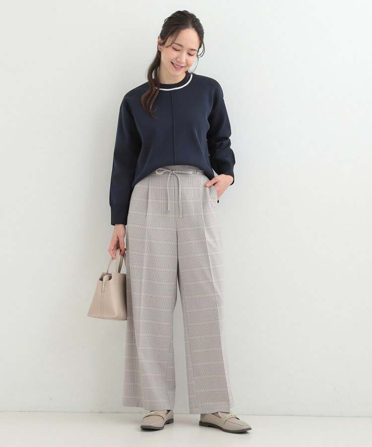 【洗濯機可/S-LL】体型カバーが叶う スポンディッシュ パイピングニット16