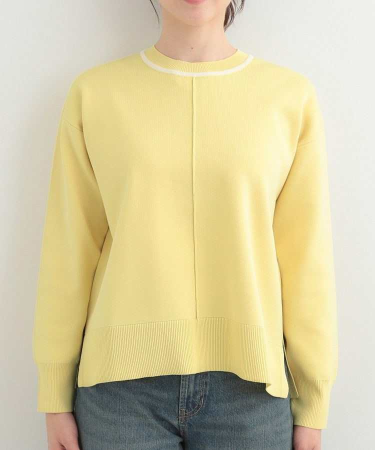 【洗濯機可/S-LL】体型カバーが叶う スポンディッシュ パイピングニット18