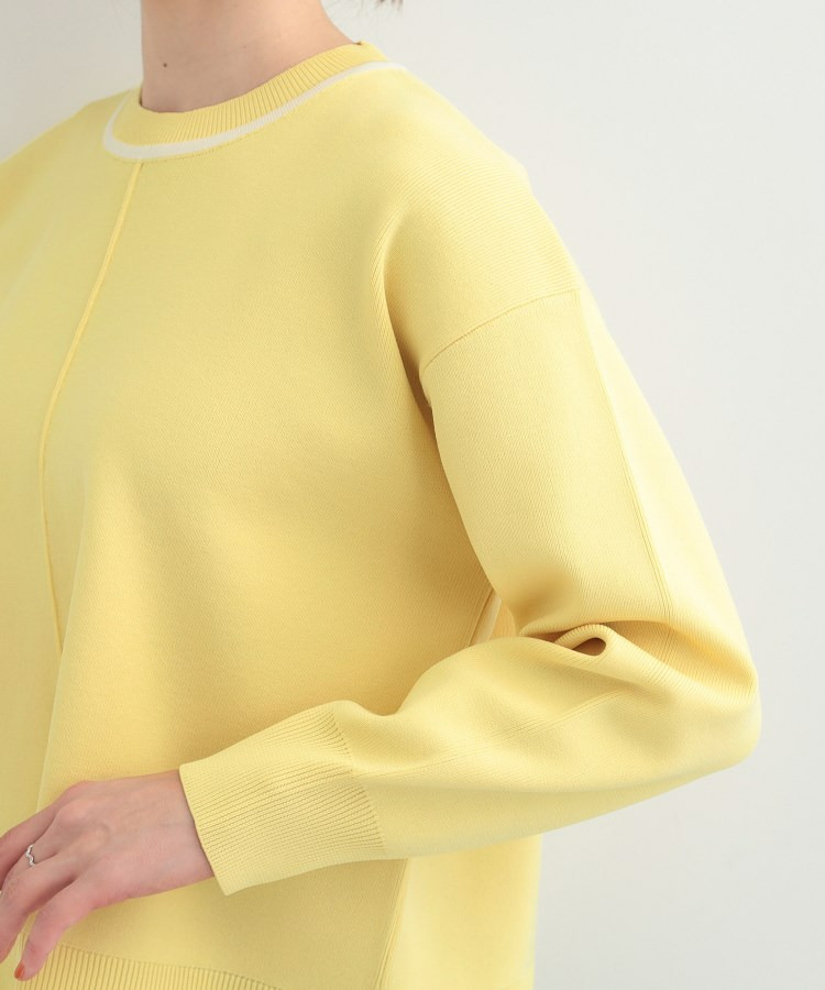 【洗濯機可/S-LL】体型カバーが叶う スポンディッシュ パイピングニット22