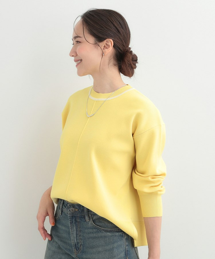 【洗濯機可/S-LL】体型カバーが叶う スポンディッシュ パイピングニット7