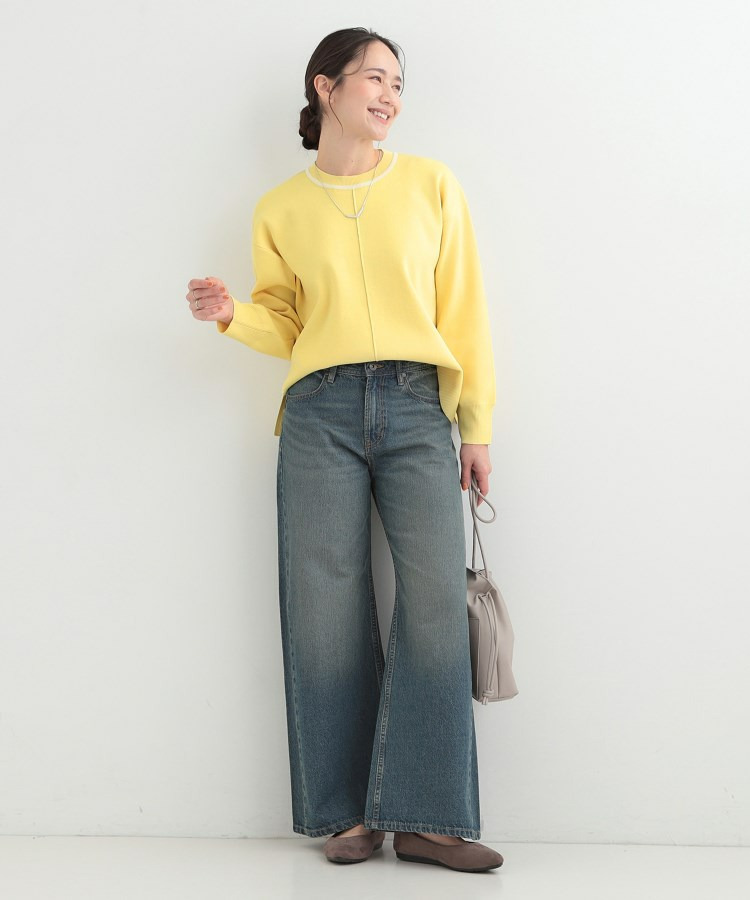 【洗濯機可/S-LL】体型カバーが叶う スポンディッシュ パイピングニット8