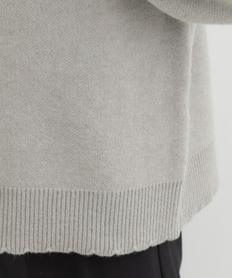 スカラップが大人かわいい 刺繍ロゴニット コード刺繍ニット20