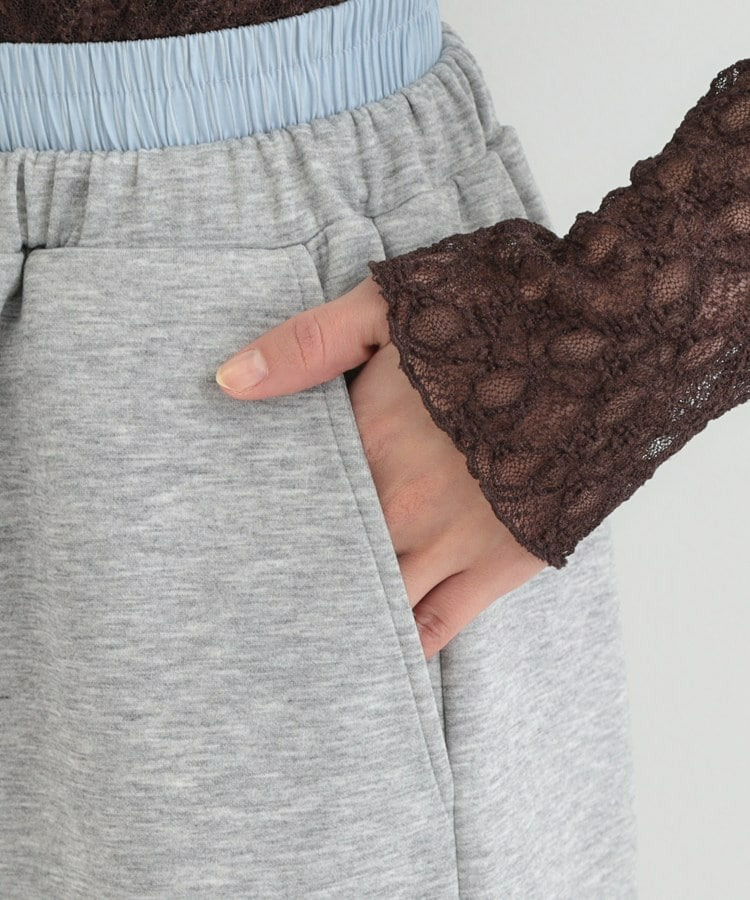 【セットアップ可/S-LL/なめらかタッチ】ダブルウエスト レイヤードパンツ14