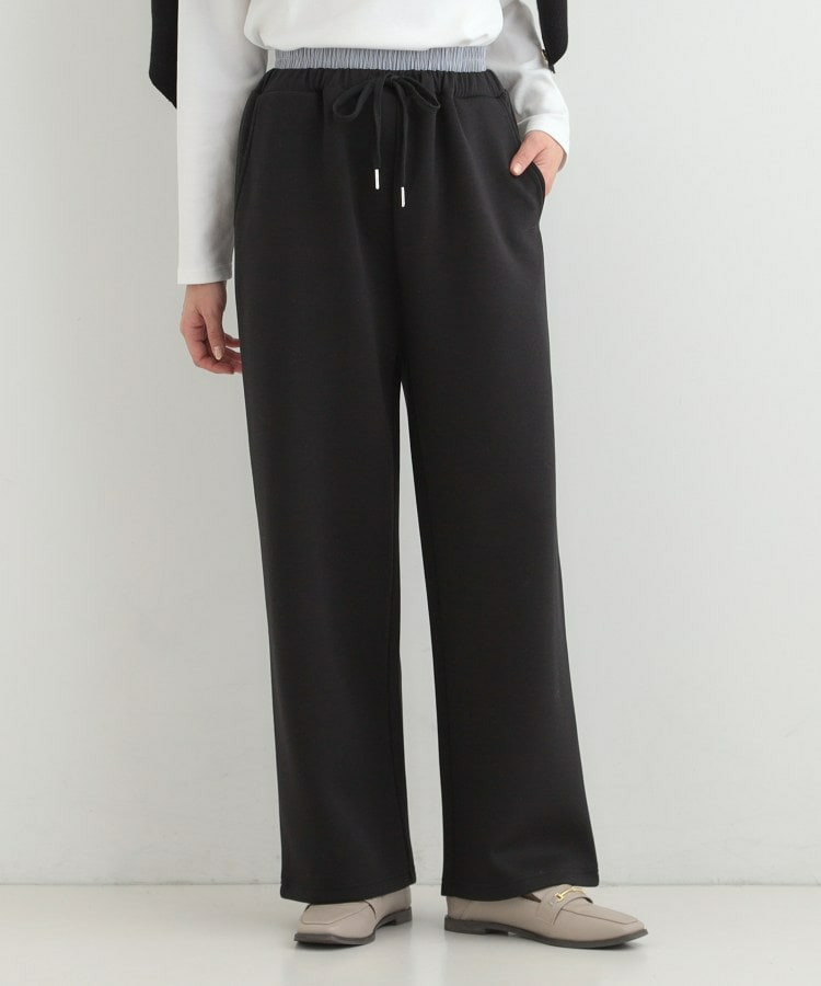 【セットアップ可/S-LL/なめらかタッチ】ダブルウエスト レイヤードパンツ2