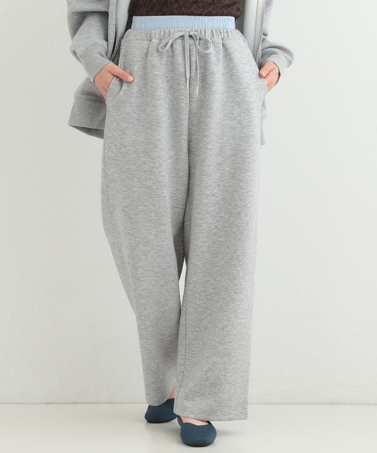 【セットアップ可/S-LL/なめらかタッチ】ダブルウエスト レイヤードパンツ1