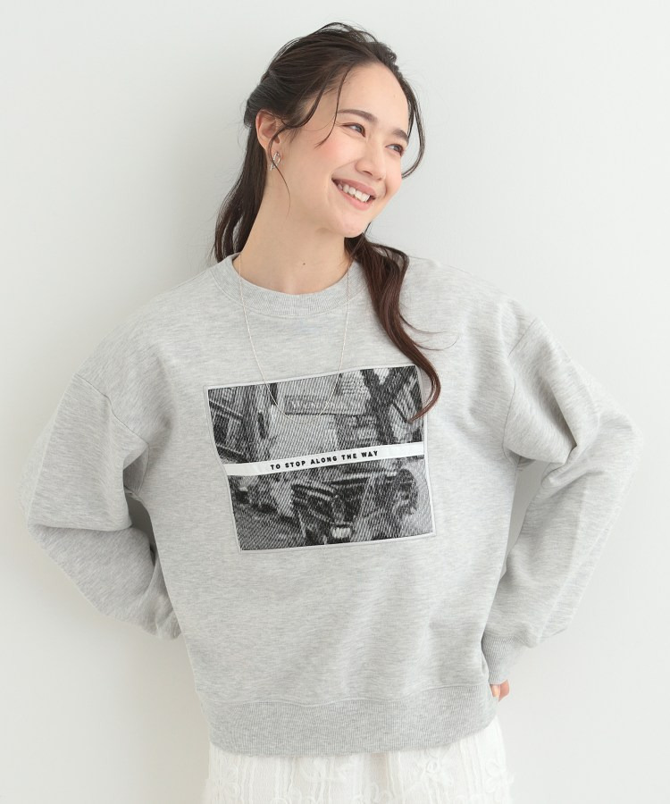 【s-LL】カジュアルすぎない大人のフォト刺繍裏毛スウェット2