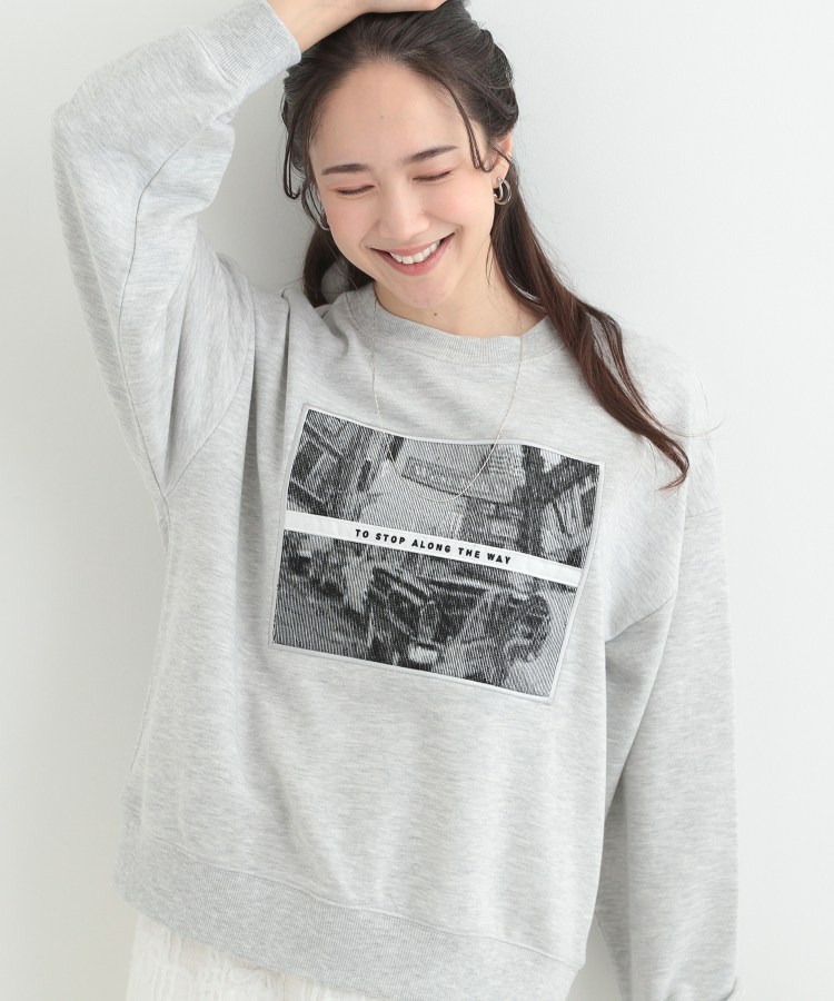 【s-LL】カジュアルすぎない大人のフォト刺繍裏毛スウェット1