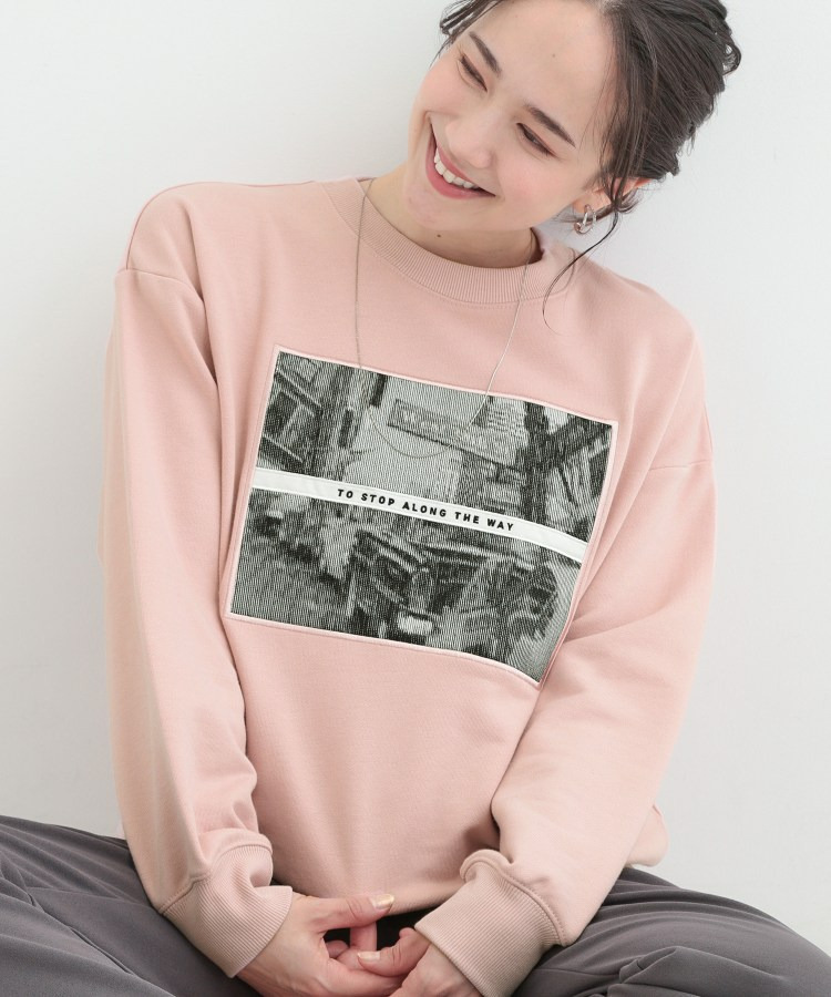 【s-LL】カジュアルすぎない大人のフォト刺繍裏毛スウェット1