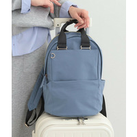 【撥水/9ポケット】コロンとしたフォルムが愛らしい キャリーオン ラウンドリュック