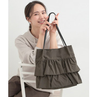 【撥水】つまみハンドルフリルトートバッグ