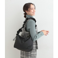 【撥水】ドロストギャザーショルダーバッグ