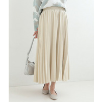 【洗濯機可/S-LL】きれいめにもカジュアルにも スエードライク プリーツスカート