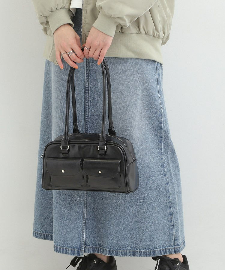 フラップポケット横長ボストンバッグ2
