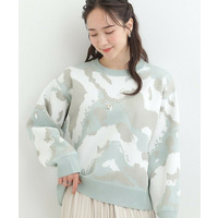 【洗濯機可/S-LL】1枚で華やかに ラメ入りニュアンス柄ニット