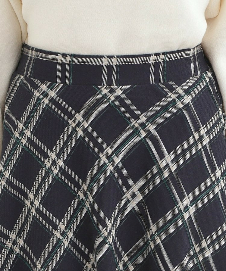 【S-LL】立体感が際立つ モールチェックフレアスカート13