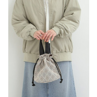 【インド製】ジャカード巾着バッグ