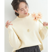 【洗濯機可/セットアップ可/S-LL】インせず着られる もちもち裾ラウンドニット