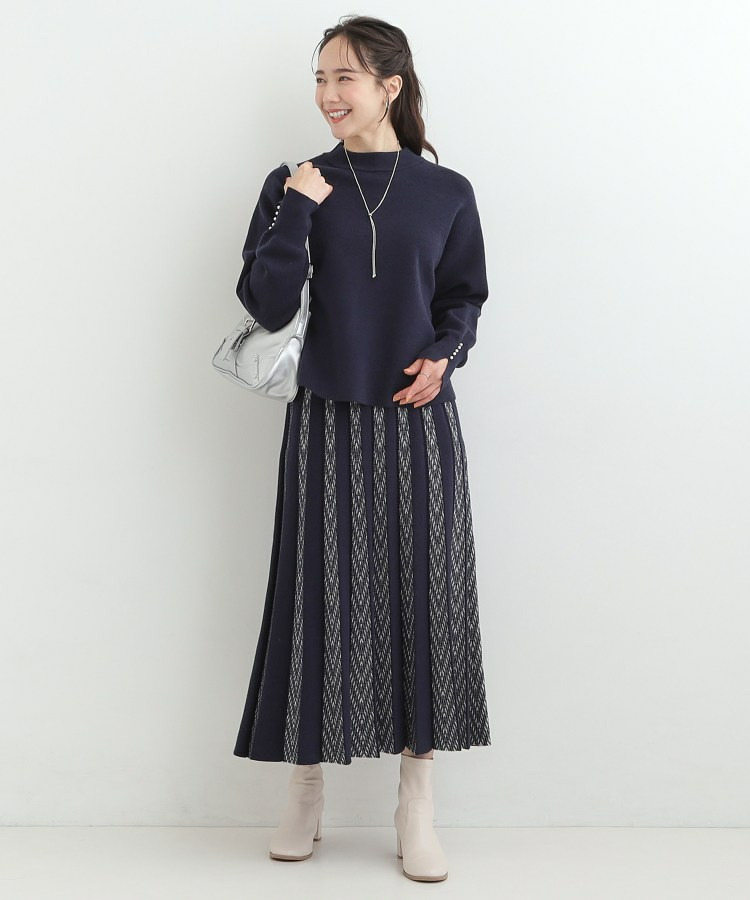 【セットアップ可/S-LL】新色追加 インせず着られる 洗えるもちもち裾ラウンドニット12