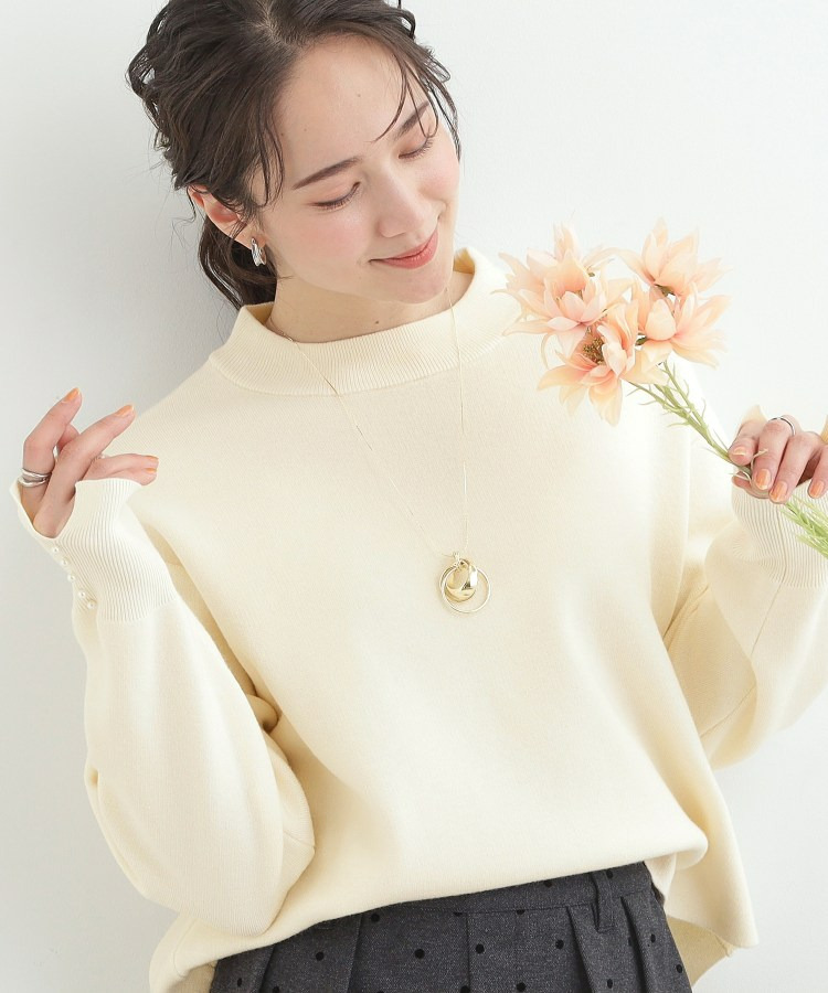 【セットアップ可/S-LL】新色追加 インせず着られる 洗えるもちもち裾ラウンドニット1