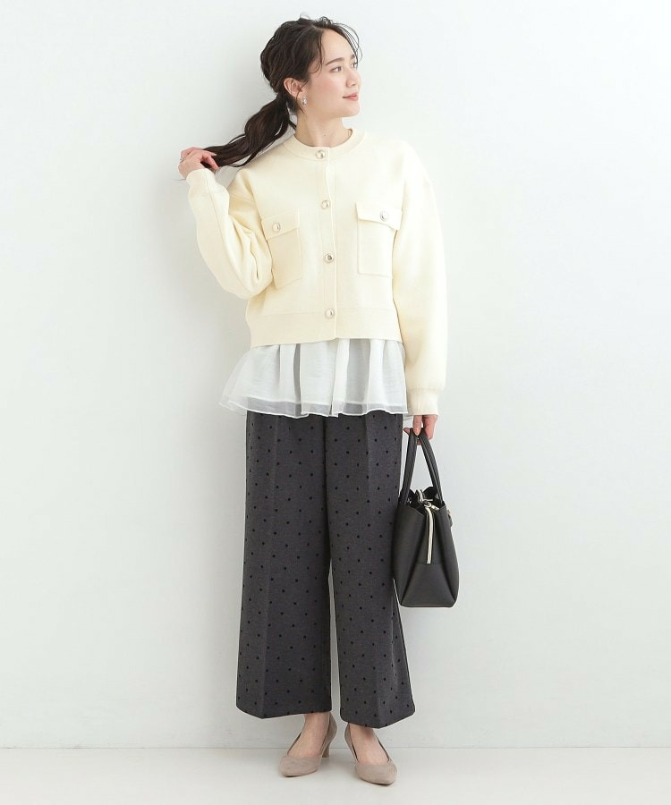 金ボタンがアクセント ニットジャケット4