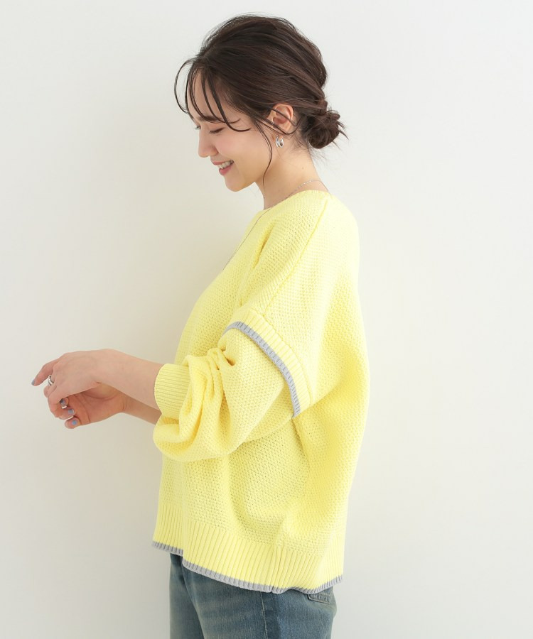 【前後2WAY】配色パイピングニット10