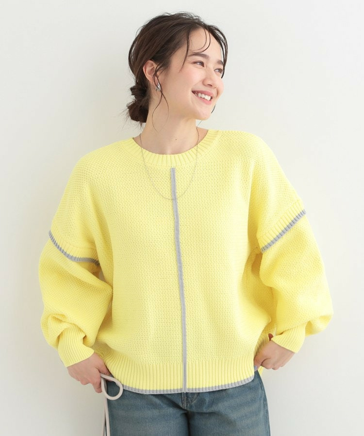 【前後2WAY】配色パイピングニット11