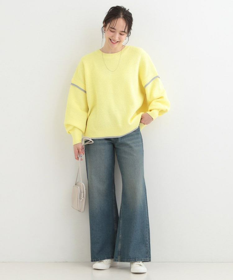 【前後2WAY】配色パイピングニット13