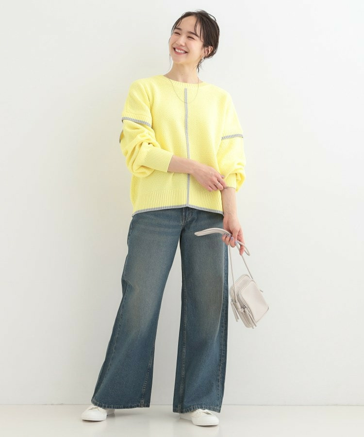 【前後2WAY】配色パイピングニット14