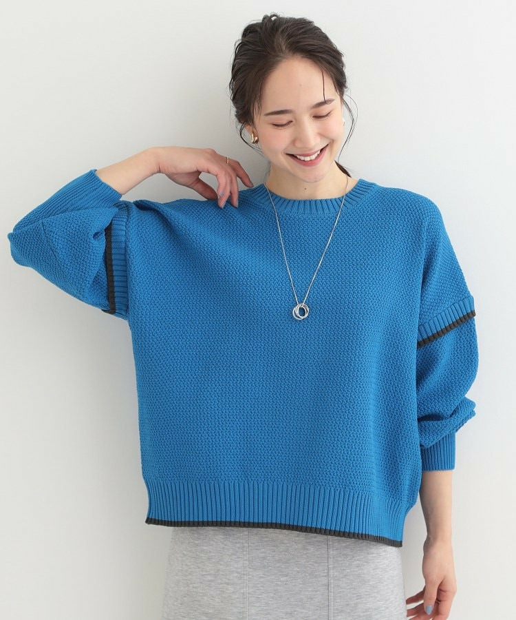 【前後2WAY】配色パイピングニット16