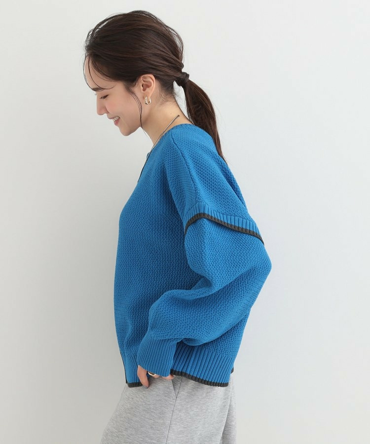 【前後2WAY】配色パイピングニット19