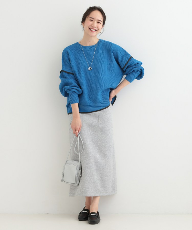 【前後2WAY】配色パイピングニット20