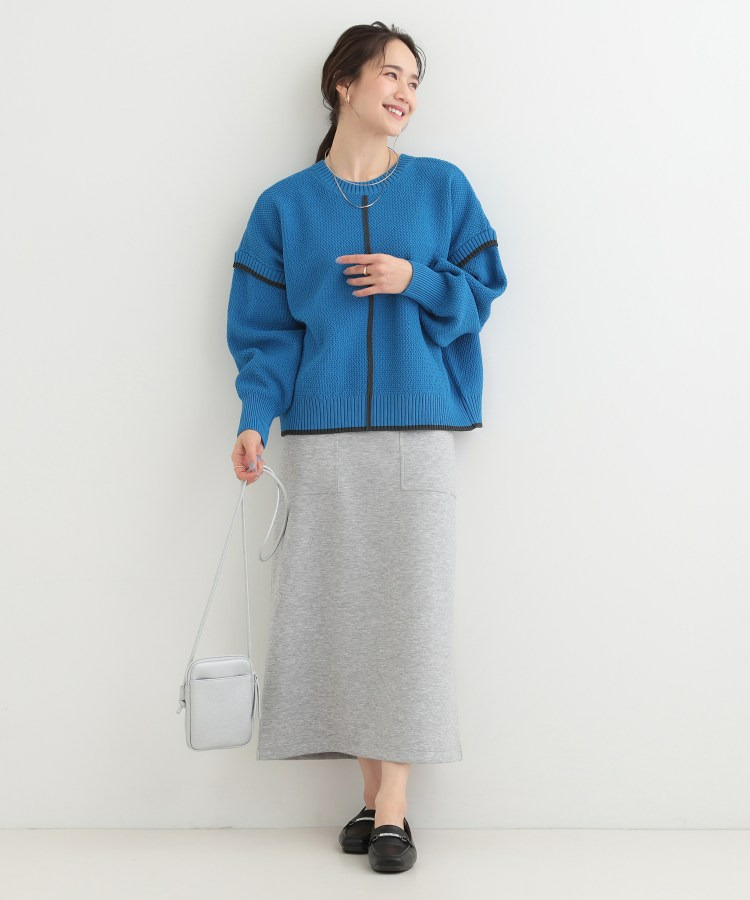 【前後2WAY】配色パイピングニット21