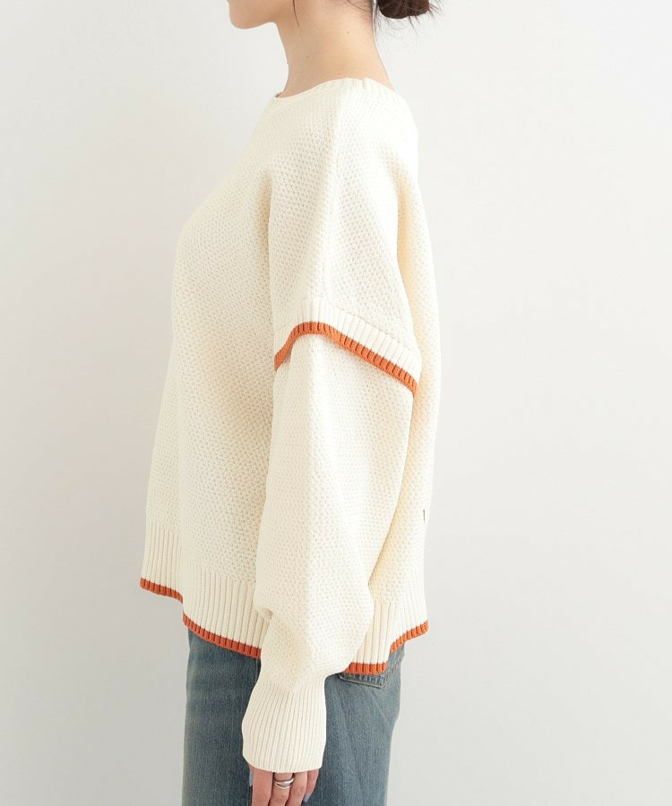 【前後2WAY】配色パイピングニット24