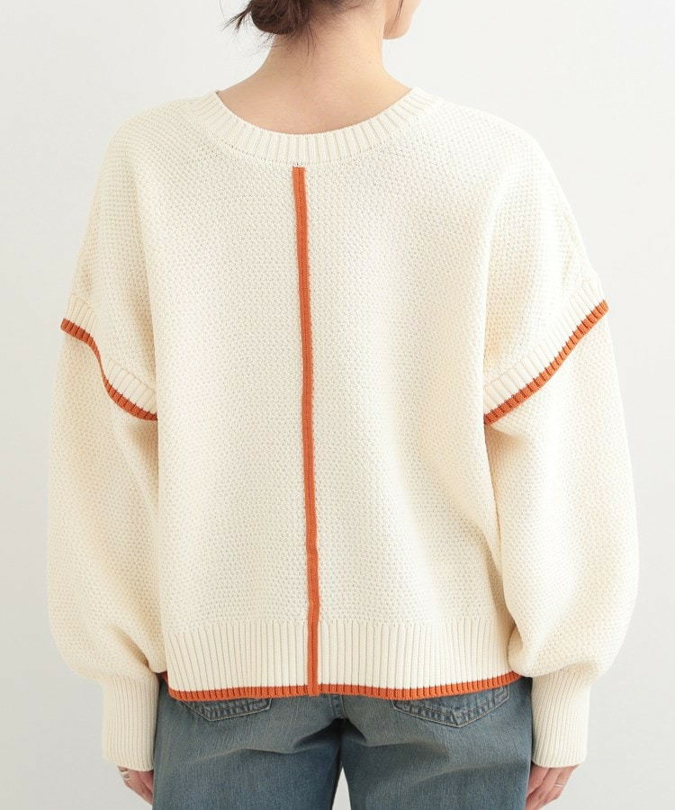 【前後2WAY】配色パイピングニット25