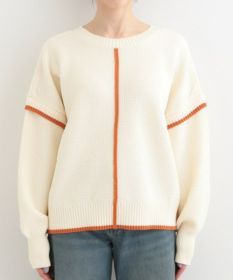 【前後2WAY】配色パイピングニット29