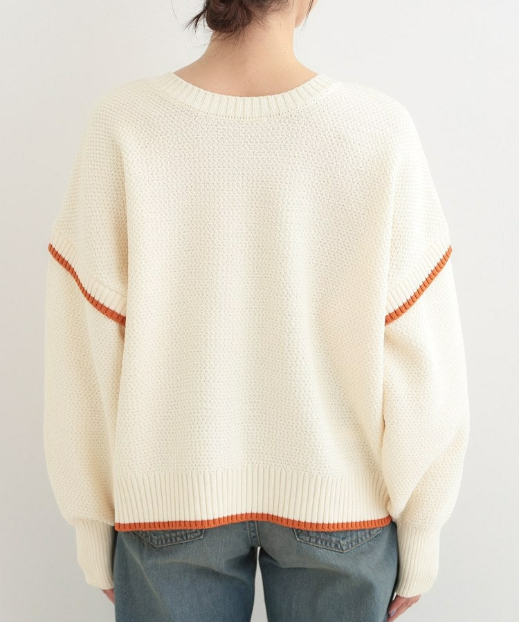 【前後2WAY】配色パイピングニット30
